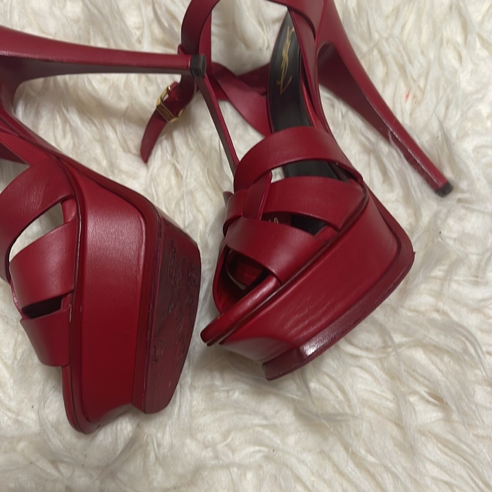 YSL TRIBUTE PLATFORM SANDALS IN SMOOTH LEATHER - Picture 7 of 10
